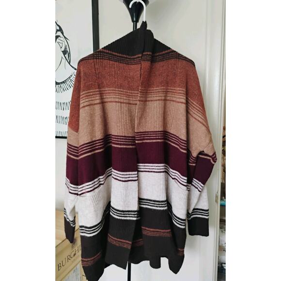 Size 20 (XXL) Multicolored Cardigan. Comfy Autumn/Fall Colors Sweater. - Picture 5 of 9